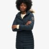 Fuji Mid-Length-Puffer-Mäntel mit Kapuze