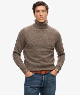 Gebürsteter Rollkragenpullover