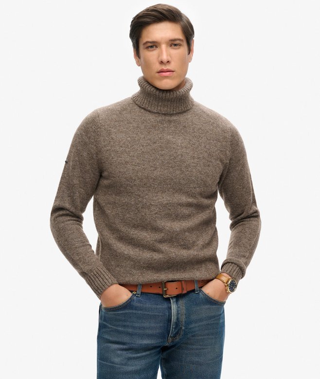 Gebürsteter Rollkragenpullover Gebürsteter Rollkragenpullover