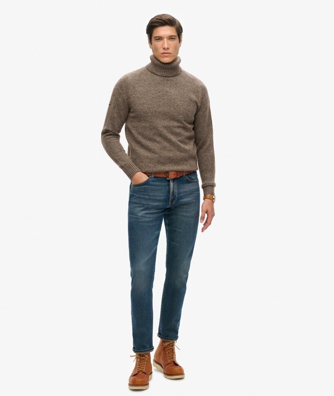 Gebürsteter Rollkragenpullover Gebürsteter Rollkragenpullover
