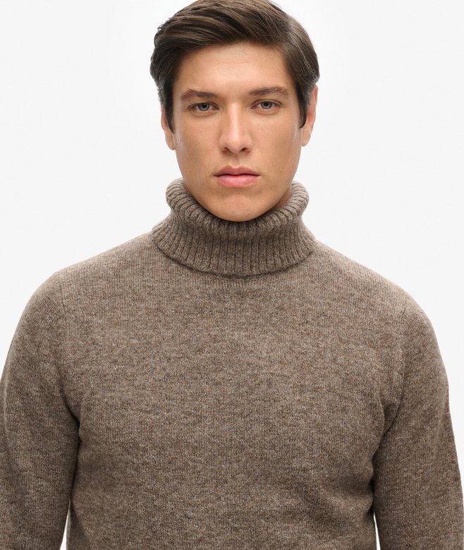 Gebürsteter Rollkragenpullover Gebürsteter Rollkragenpullover