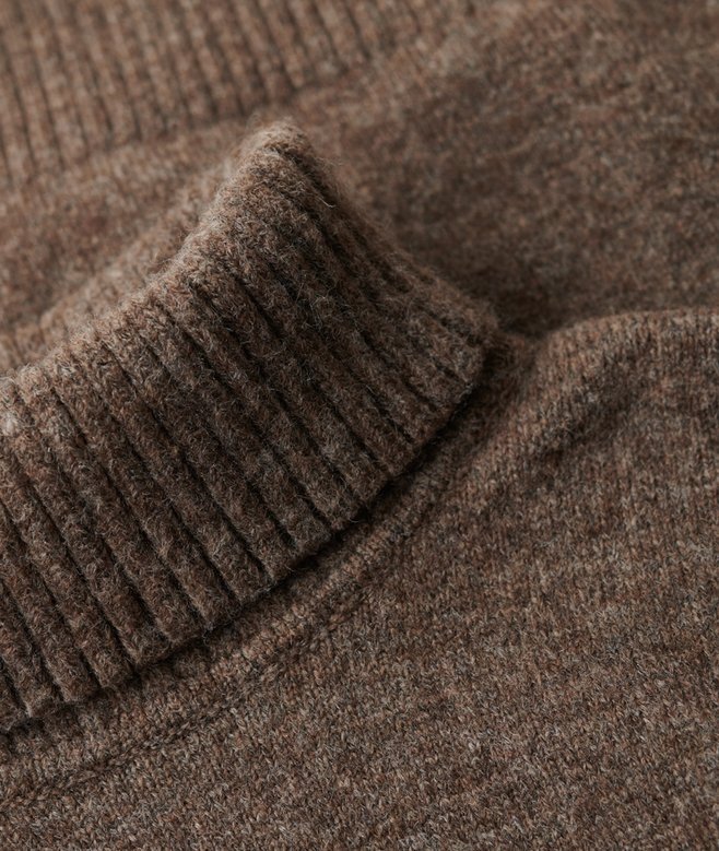 Gebürsteter Rollkragenpullover Gebürsteter Rollkragenpullover