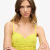 Gerafftes Mesh-Crop-Korsett-Oberteil Gerafftes Mesh-Crop-Korsett-Oberteil
