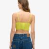 Gerafftes Mesh-Crop-Korsett-Oberteil Gerafftes Mesh-Crop-Korsett-Oberteil