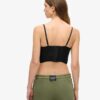 Gerafftes Mesh-Crop-Korsett-Oberteil