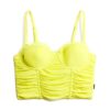 Gerafftes Mesh-Crop-Korsett-Oberteil Gerafftes Mesh-Crop-Korsett-Oberteil