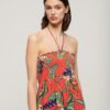 Gesmoktes Midi-Strandkleid Gesmoktes Midi-Strandkleid