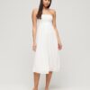 Gesmoktes Midi-Strandkleid Gesmoktes Midi-Strandkleid