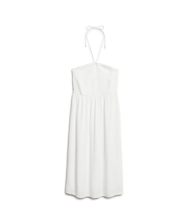 Gesmoktes Midi-Strandkleid Gesmoktes Midi-Strandkleid