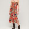 Gesmoktes Midi-Strandkleid Gesmoktes Midi-Strandkleid
