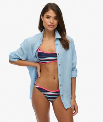 Gestreifte Bikini-Slips aus recyceltem Material Gestreifte Bikini-Slips aus recyceltem Material