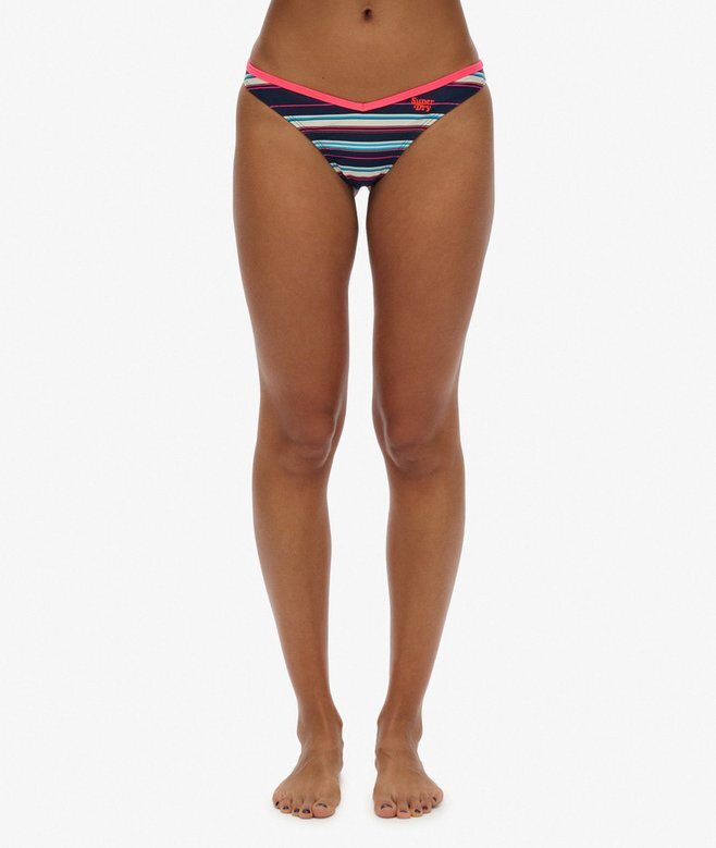 Gestreifte Bikini-Slips aus recyceltem Material Gestreifte Bikini-Slips aus recyceltem Material