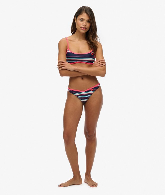 Gestreifte Bikini-Slips aus recyceltem Material Gestreifte Bikini-Slips aus recyceltem Material