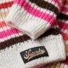 Gestreifter, verkürzter Rollkragenpullover