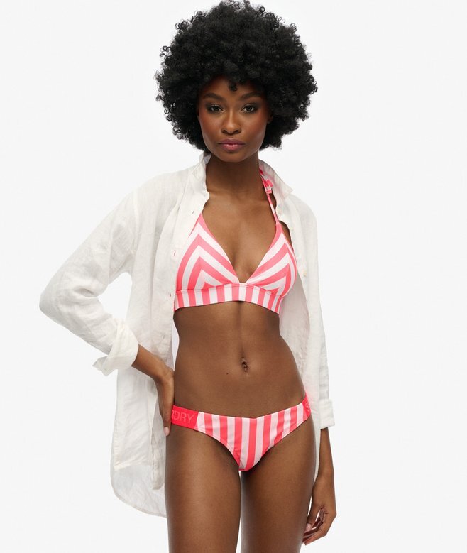 Gestreiftes Triangel-Bikini-Oberteil Gestreiftes Triangel-Bikini-Oberteil