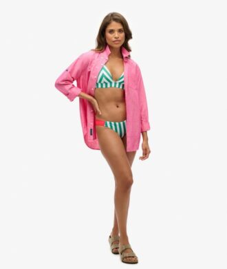 Gestreiftes Triangel-Bikini-Oberteil Gestreiftes Triangel-Bikini-Oberteil