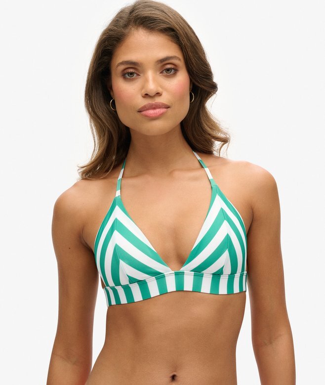 Gestreiftes Triangel-Bikini-Oberteil Gestreiftes Triangel-Bikini-Oberteil