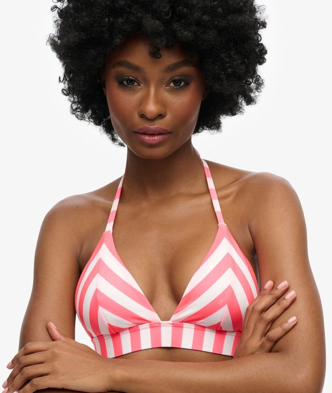 Gestreiftes Triangel-Bikini-Oberteil Gestreiftes Triangel-Bikini-Oberteil