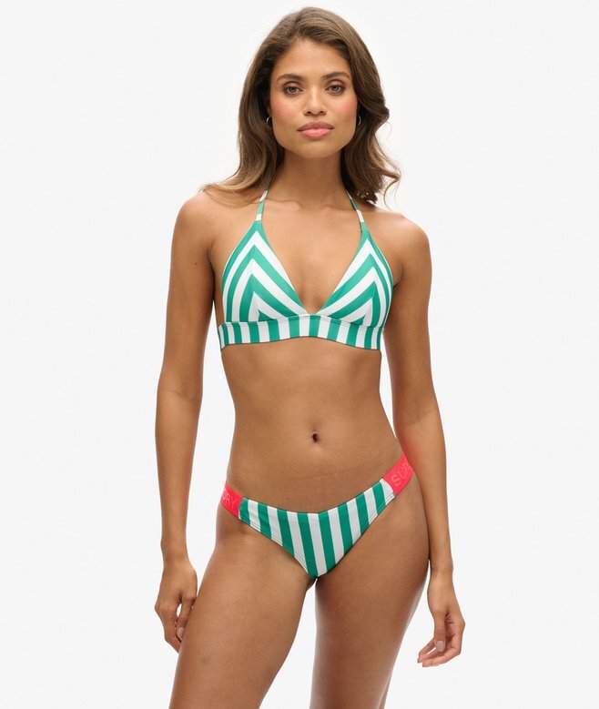 Gestreiftes Triangel-Bikini-Oberteil Gestreiftes Triangel-Bikini-Oberteil