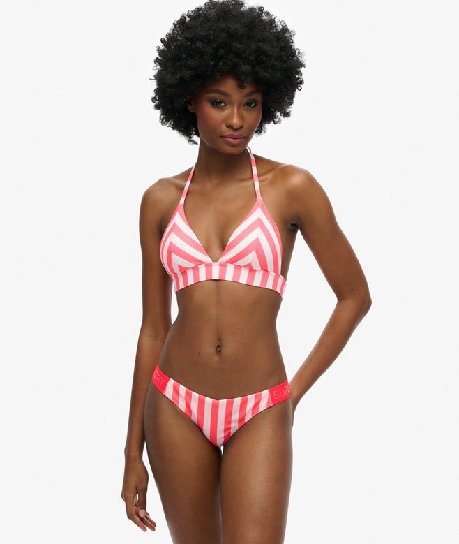 Gestreiftes Triangel-Bikini-Oberteil Gestreiftes Triangel-Bikini-Oberteil
