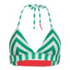 Gestreiftes Triangel-Bikini-Oberteil