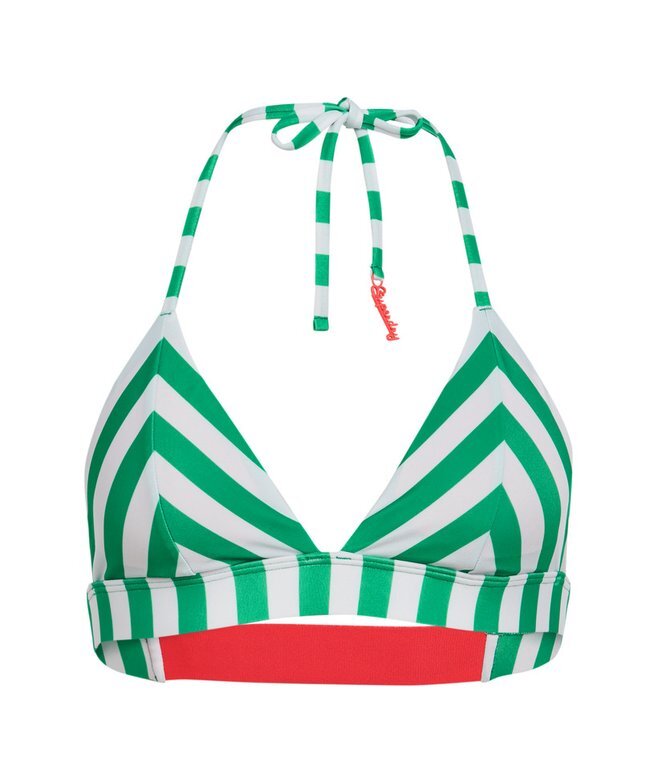 Gestreiftes Triangel-Bikini-Oberteil Gestreiftes Triangel-Bikini-Oberteil