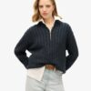 Gestrickter Rugby-Henley-Pullover Gestrickter Rugby-Henley-Pullover