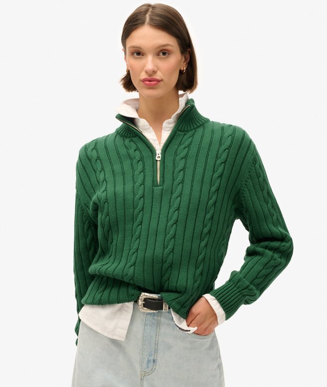 Gestrickter Rugby-Henley-Pullover Gestrickter Rugby-Henley-Pullover