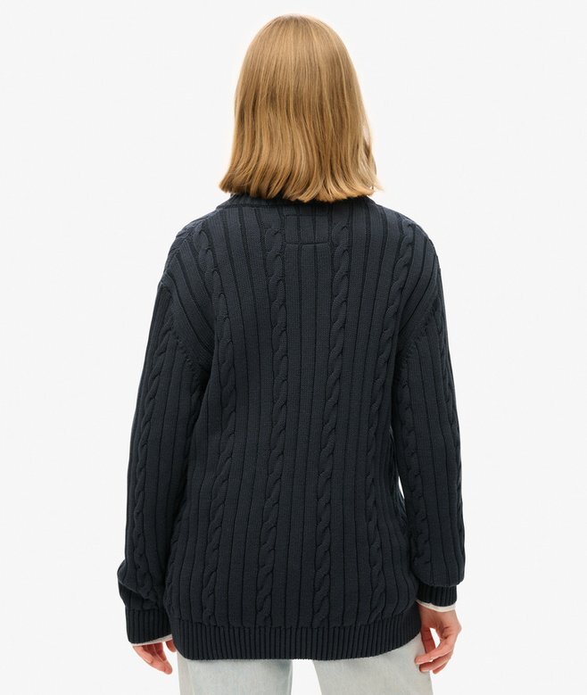 Gestrickter Rugby-Henley-Pullover Gestrickter Rugby-Henley-Pullover