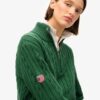 Gestrickter Rugby-Henley-Pullover Gestrickter Rugby-Henley-Pullover