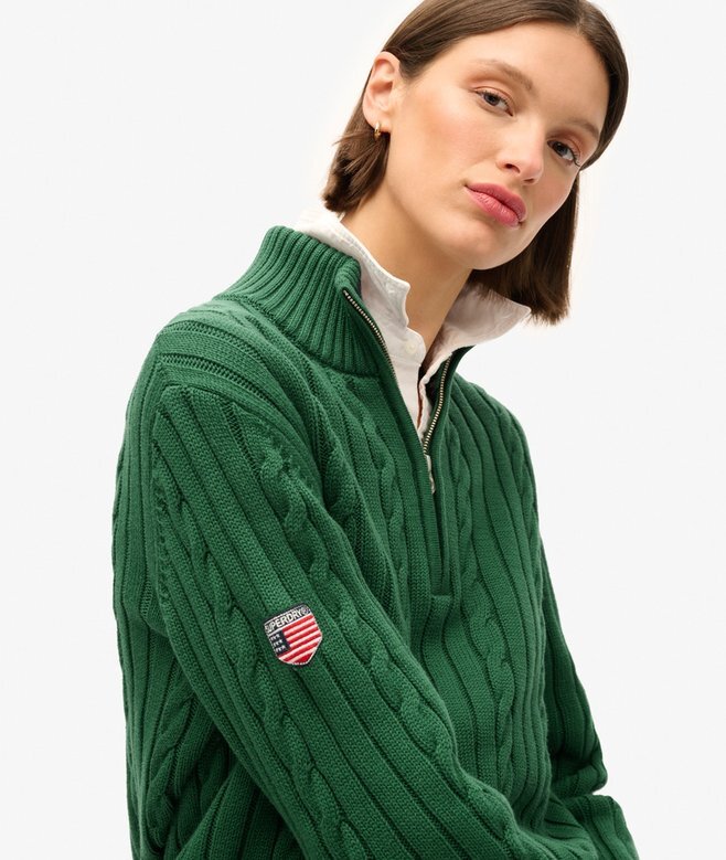 Gestrickter Rugby-Henley-Pullover Gestrickter Rugby-Henley-Pullover