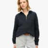 Gestrickter Rugby-Henley-Pullover Gestrickter Rugby-Henley-Pullover