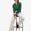 Gestrickter Rugby-Henley-Pullover Gestrickter Rugby-Henley-Pullover