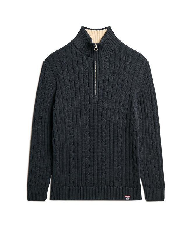 Gestrickter Rugby-Henley-Pullover Gestrickter Rugby-Henley-Pullover