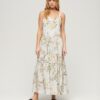 Gewebtes Maxikleid mit Stufen Gewebtes Maxikleid mit Stufen