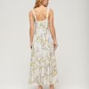 Gewebtes Maxikleid mit Stufen Gewebtes Maxikleid mit Stufen