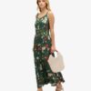 Gewebtes Maxikleid mit Stufen Gewebtes Maxikleid mit Stufen