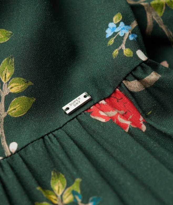 Gewebtes Maxikleid mit Stufen Gewebtes Maxikleid mit Stufen