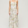 Gewebtes Maxikleid mit Stufen Gewebtes Maxikleid mit Stufen