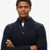 Grobstrick-Pullover mit halbem Reißverschluss Grobstrick-Pullover mit halbem Reißverschluss