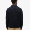 Grobstrick-Pullover mit halbem Reißverschluss Grobstrick-Pullover mit halbem Reißverschluss