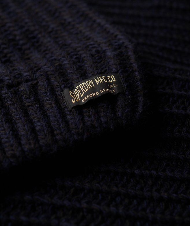 Grobstrick-Pullover mit halbem Reißverschluss Grobstrick-Pullover mit halbem Reißverschluss