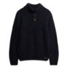 Grobstrick-Pullover mit halbem Reißverschluss Grobstrick-Pullover mit halbem Reißverschluss