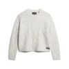 Grobstrickpullover mit Zopfmuster