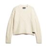 Grobstrickpullover mit Zopfmuster