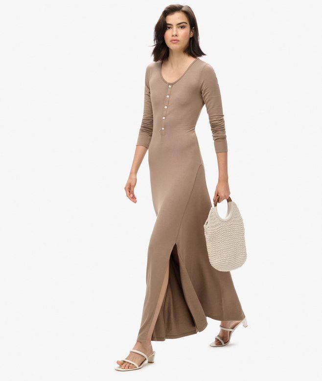 Halbknopf-Midi-Kleid Halbknopf-Midi-Kleid
