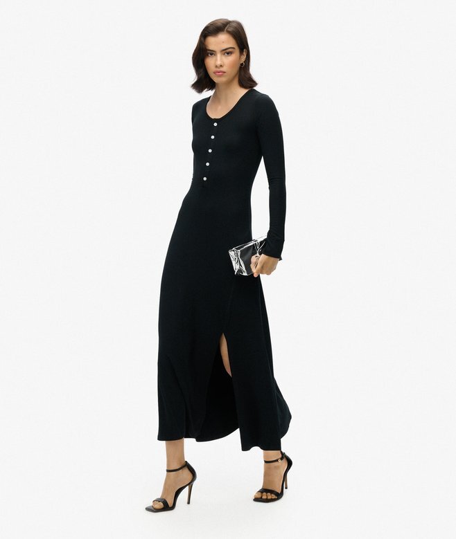 Halbknopf-Midi-Kleid Halbknopf-Midi-Kleid