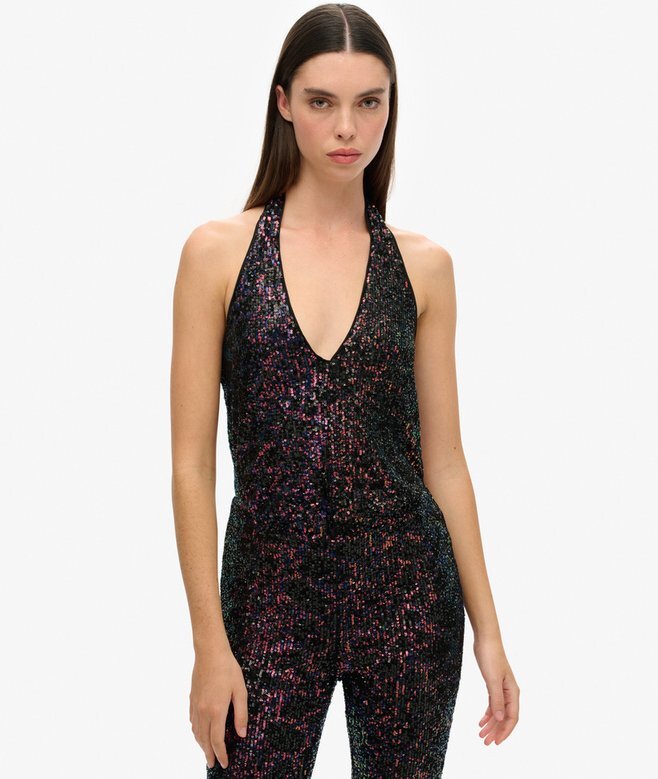 Halter-Jumpsuit mit Pailletten Halter-Jumpsuit mit Pailletten