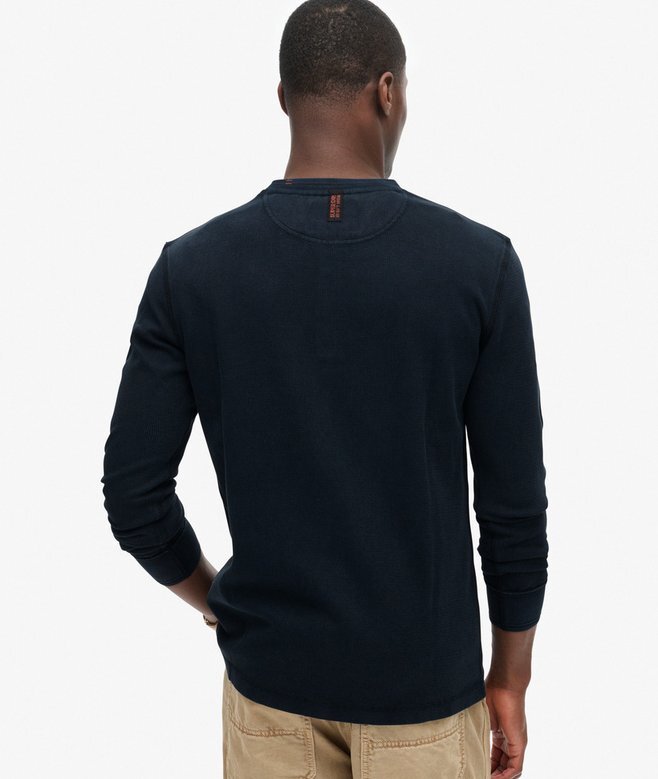 Henley-Oberteil mit Vintage-Struktur Henley-Oberteil mit Vintage-Struktur