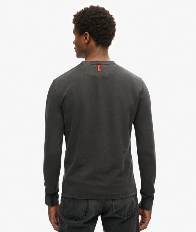 Henley-Oberteil mit Vintage-Struktur Henley-Oberteil mit Vintage-Struktur
